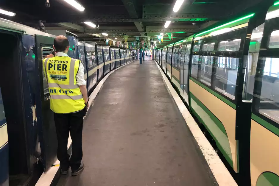 The ‘Sir David Amess’ Pier train goes back into service