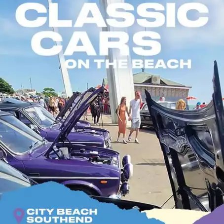 Classic Cars on Southend Beach